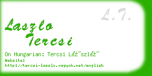 laszlo tercsi business card